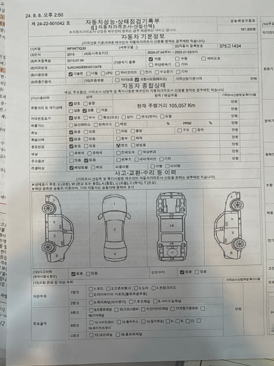 Основная информация и общее состояние / история аварий и ремонтов