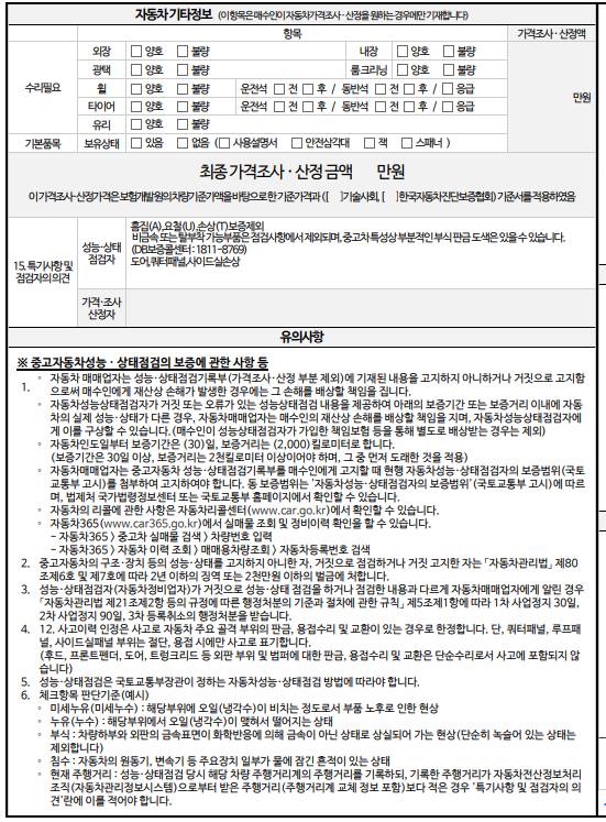 Подробное состояние автомобиля и другая информация