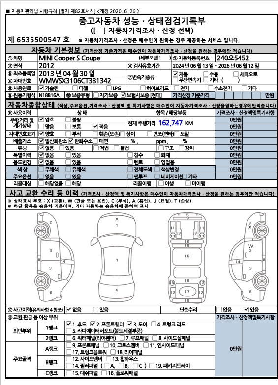 Основная информация и общее состояние / история аварий и ремонтов