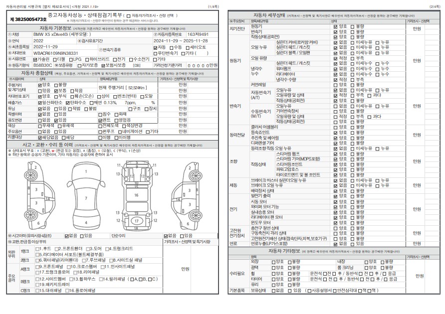 Основная информация и общее состояние / история аварий и ремонтов