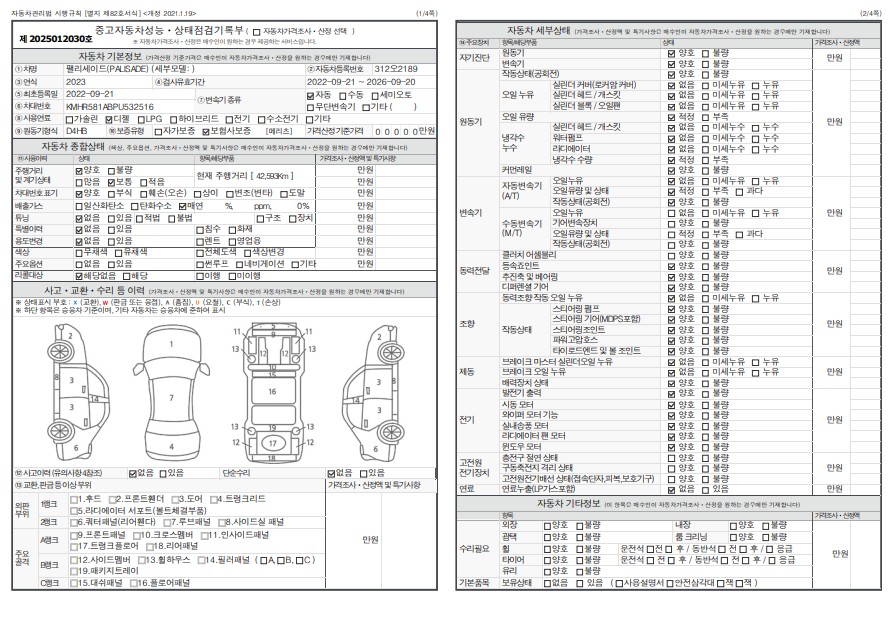 Основная информация и общее состояние / история аварий и ремонтов