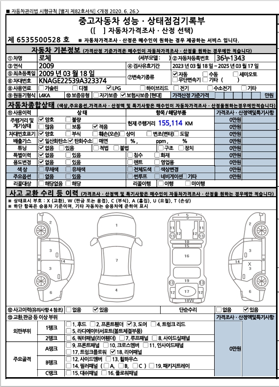 Основная информация и общее состояние / история аварий и ремонтов