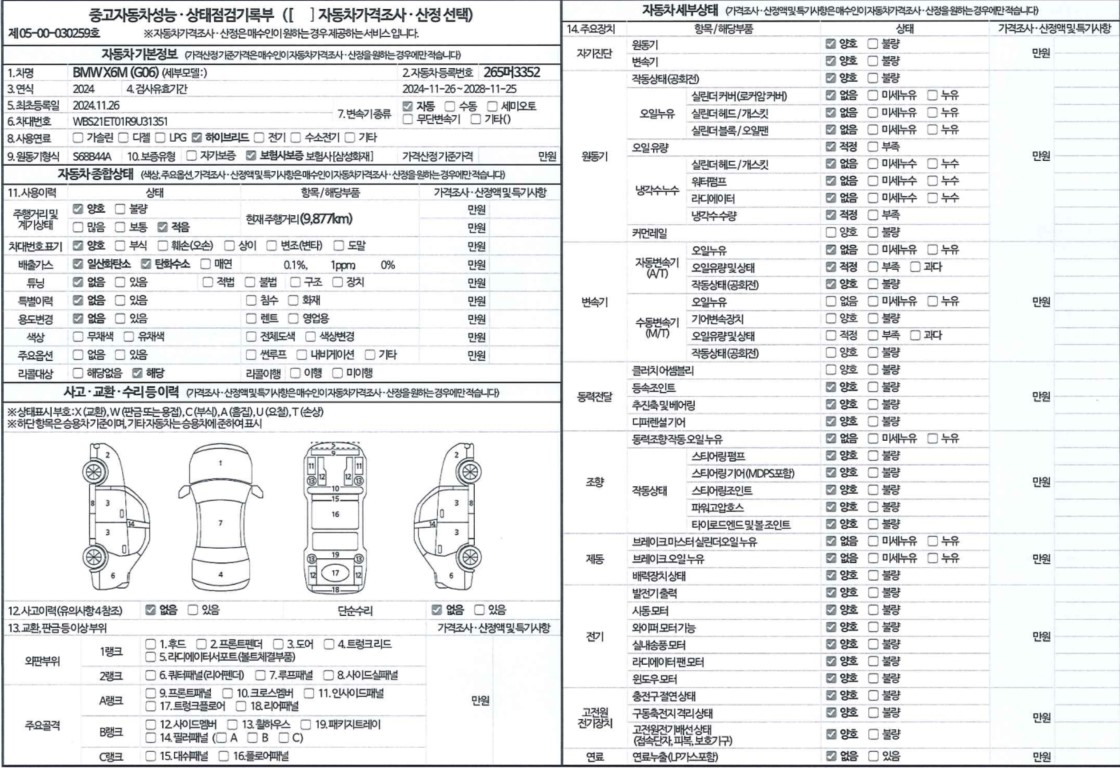 Основная информация и общее состояние / история аварий и ремонтов