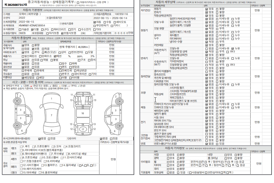 Основная информация и общее состояние / история аварий и ремонтов