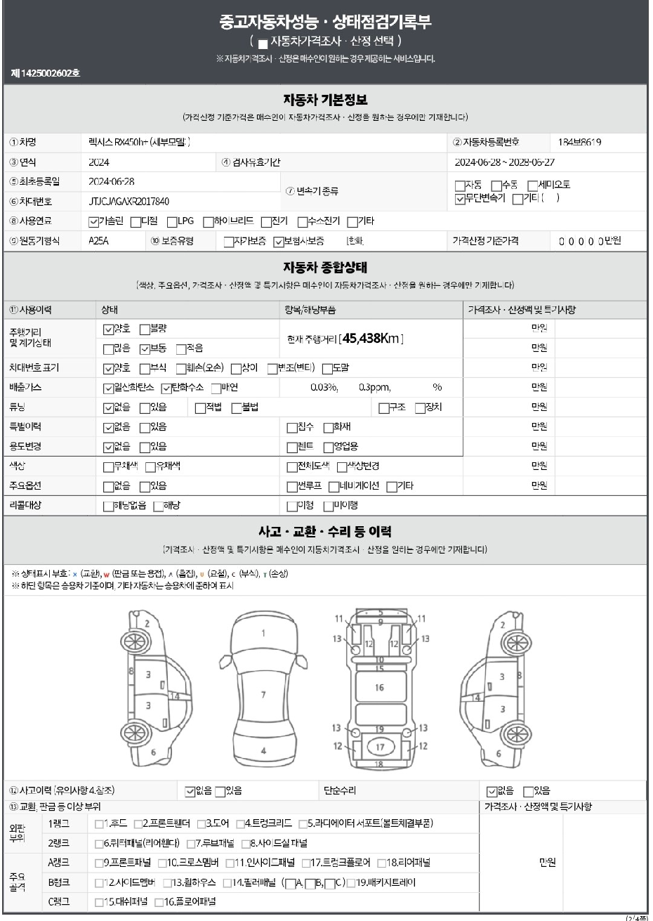 Основная информация и общее состояние / история аварий и ремонтов