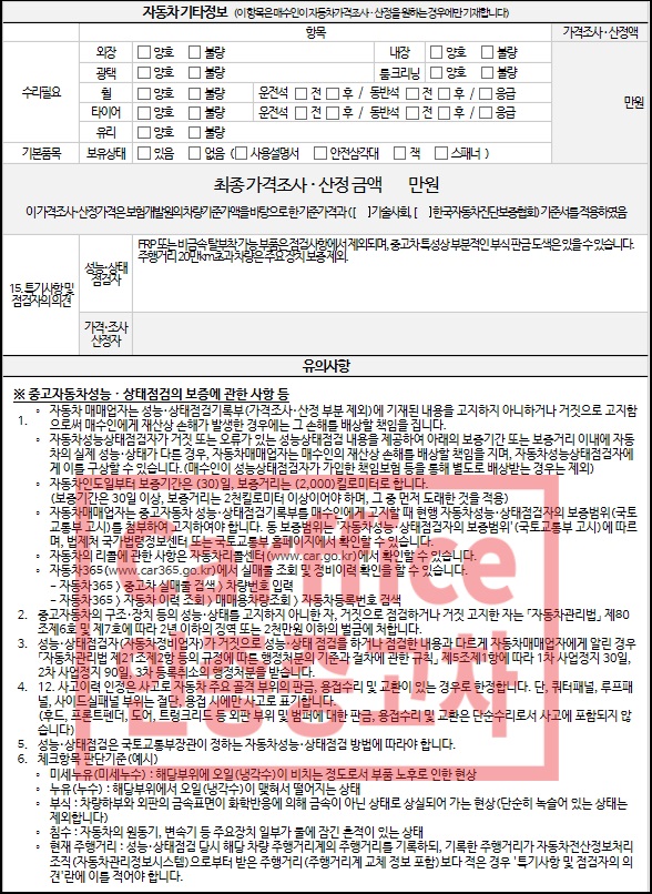 Подробное состояние автомобиля и другая информация