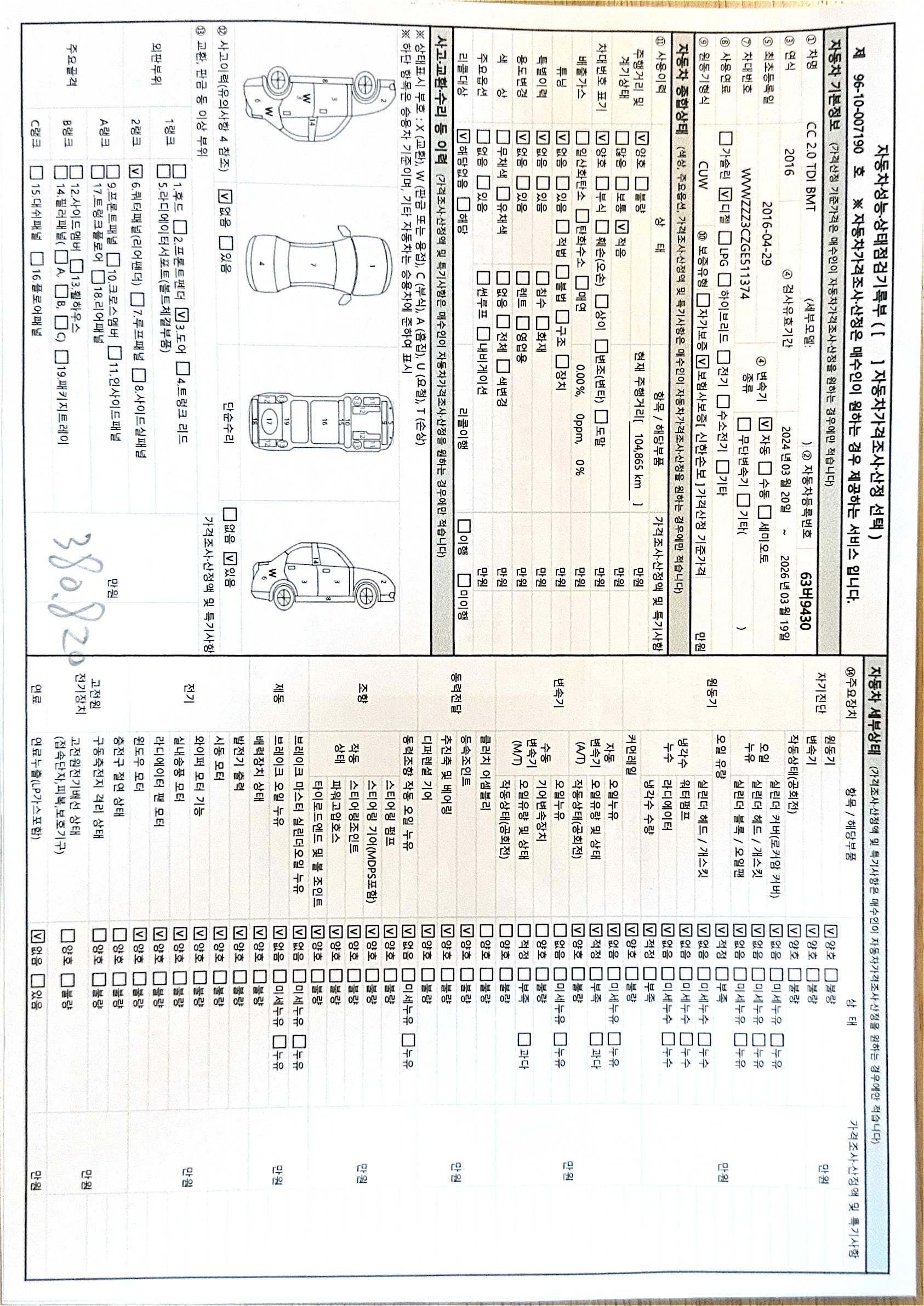 Основная информация и общее состояние / история аварий и ремонтов