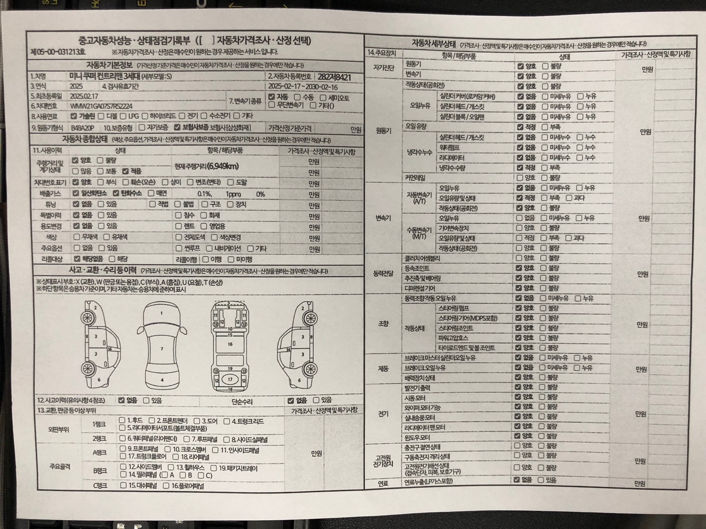 Основная информация и общее состояние / история аварий и ремонтов