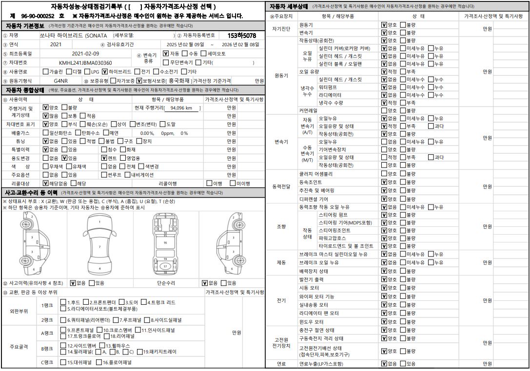 Основная информация и общее состояние / история аварий и ремонтов