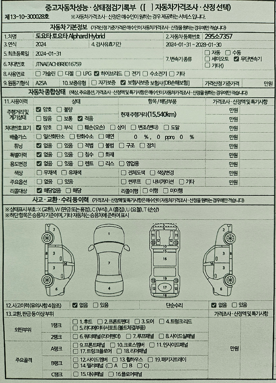 Основная информация и общее состояние / история аварий и ремонтов