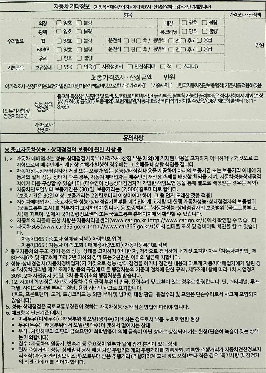 Подробное состояние автомобиля и другая информация