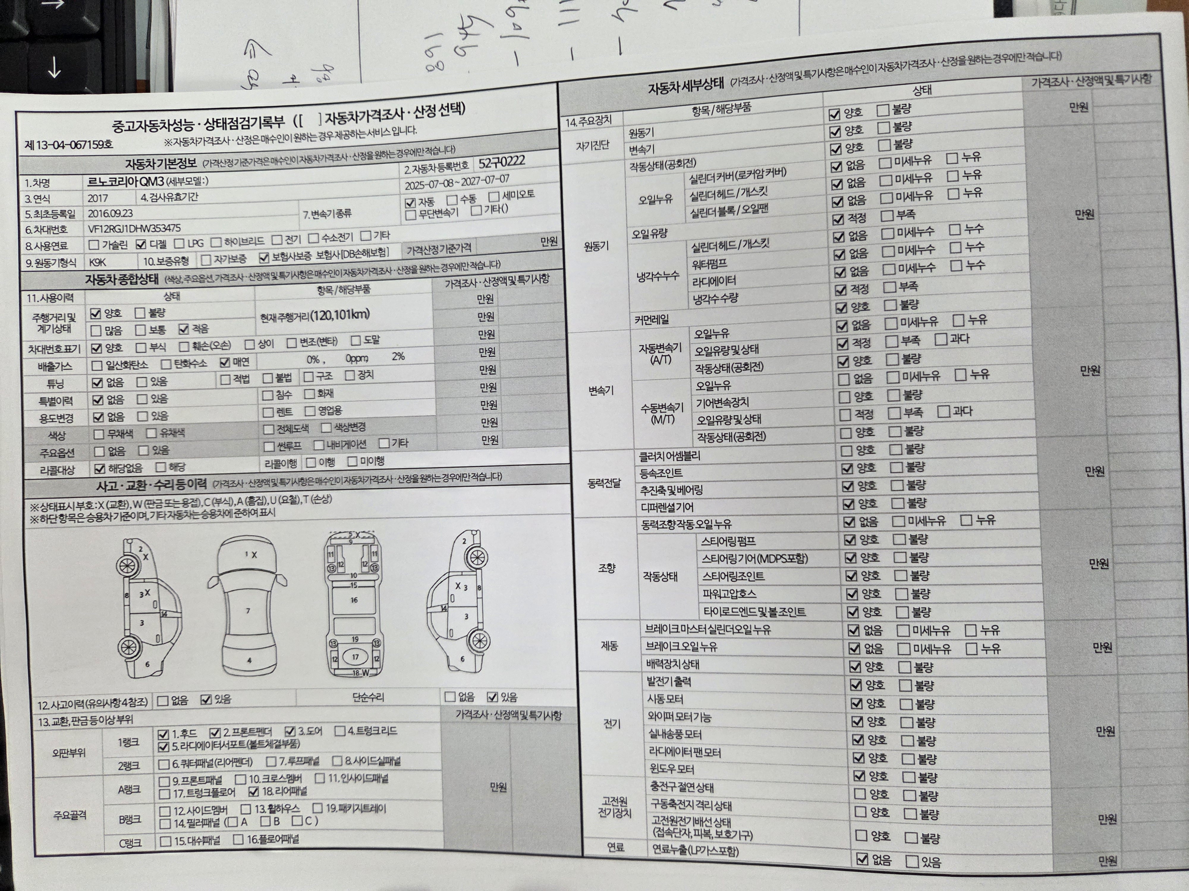 Основная информация и общее состояние / история аварий и ремонтов