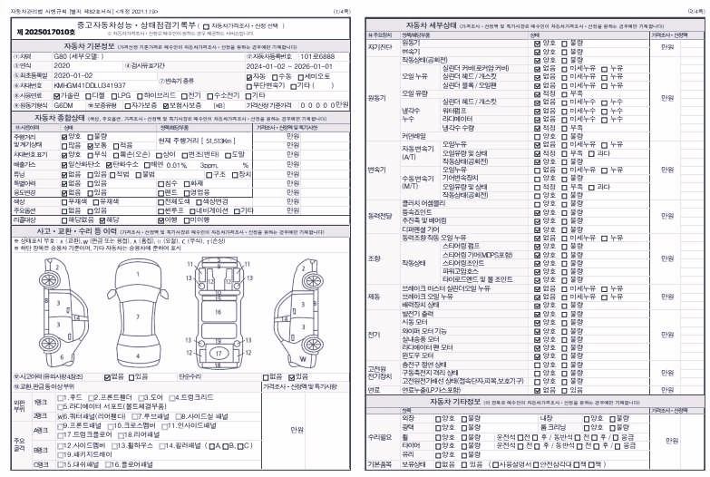 Основная информация и общее состояние / история аварий и ремонтов