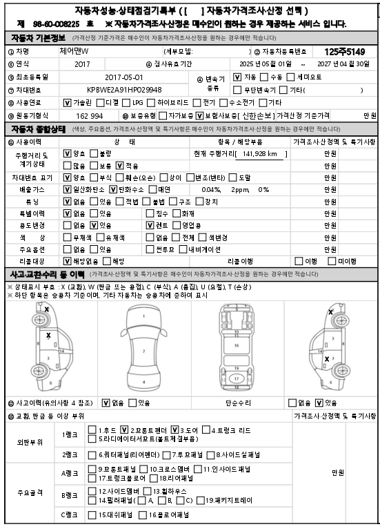 Основная информация и общее состояние / история аварий и ремонтов
