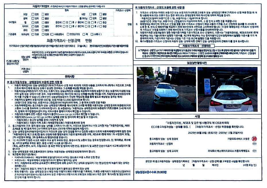 Детальное состояние автомобиля