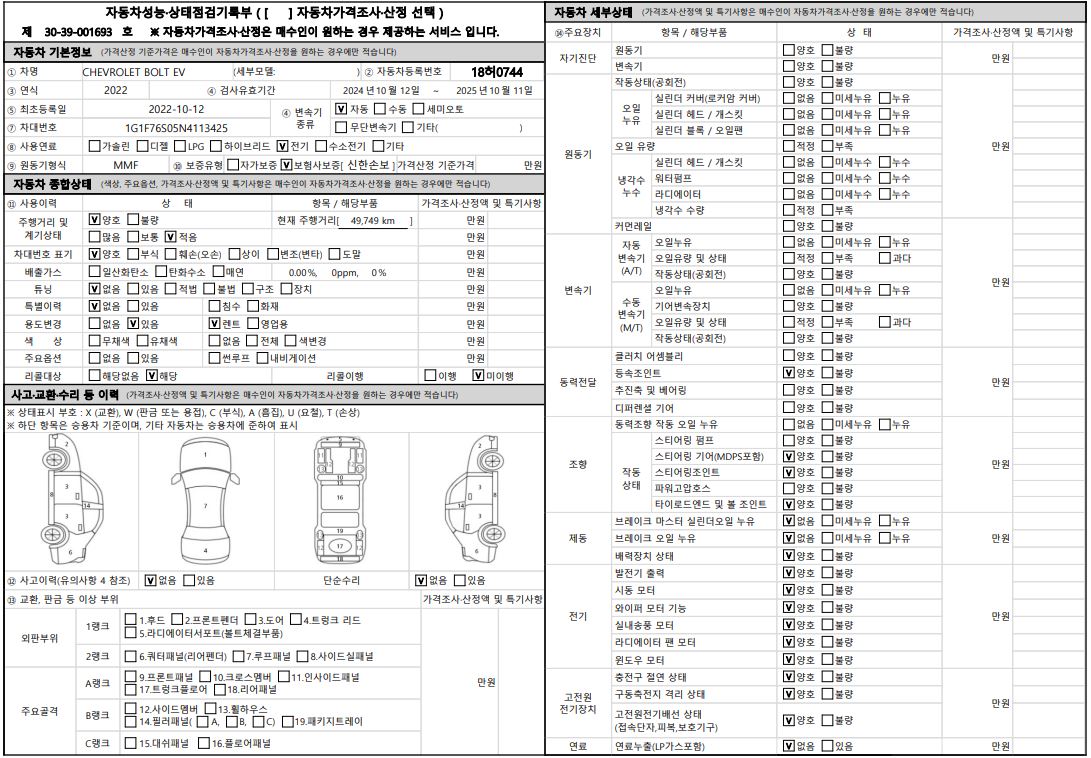 Основная информация и общее состояние / история аварий и ремонтов