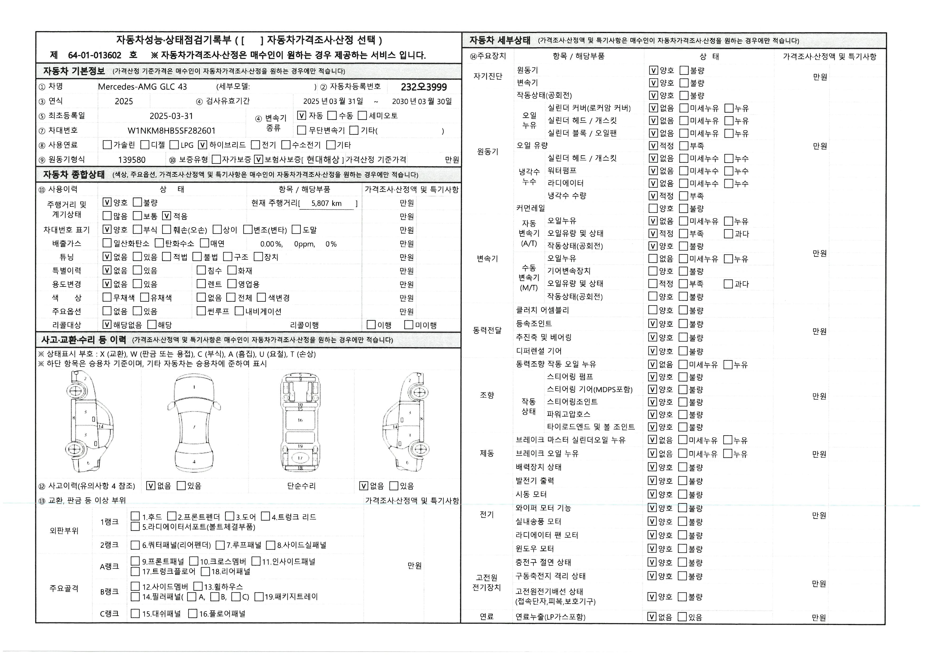 Основная информация и общее состояние / история аварий и ремонтов
