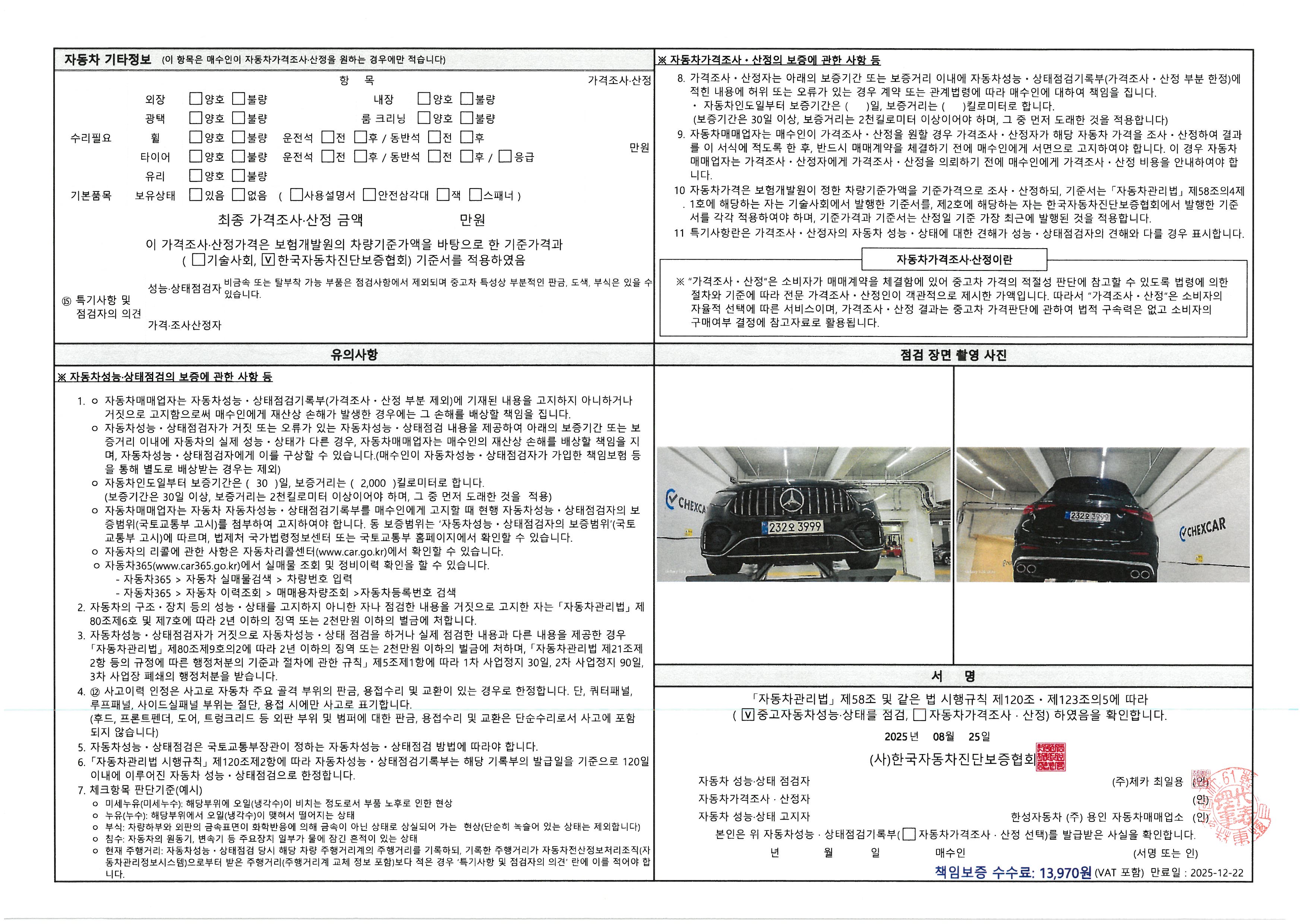 Детальное состояние автомобиля