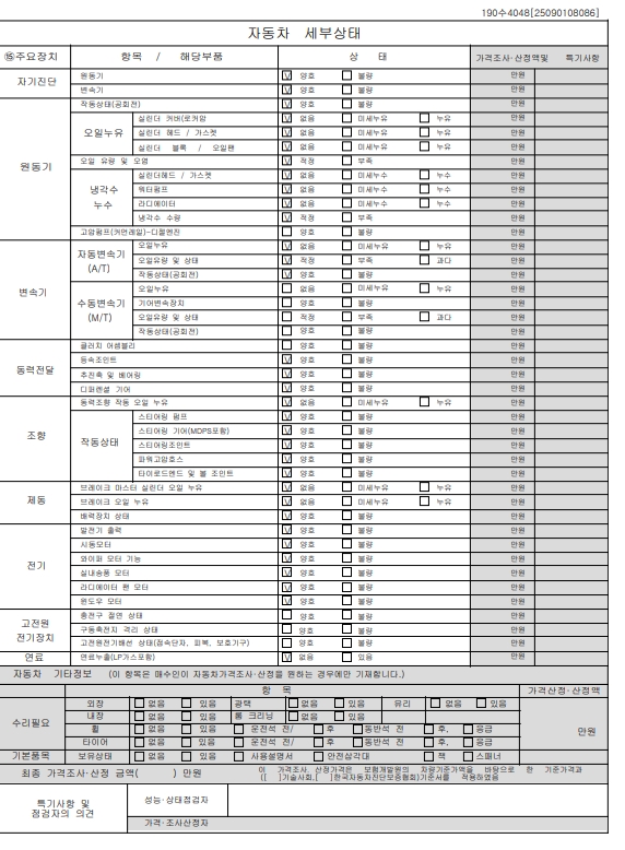 Подробное состояние автомобиля и другая информация