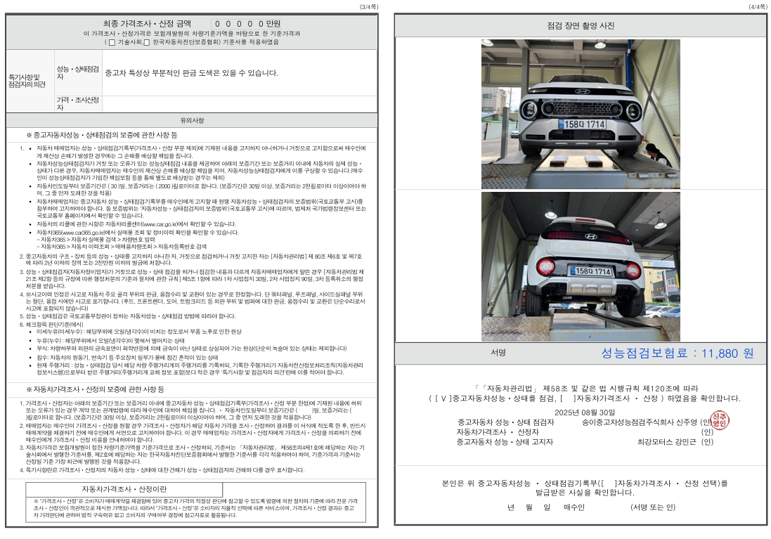 Детальное состояние автомобиля