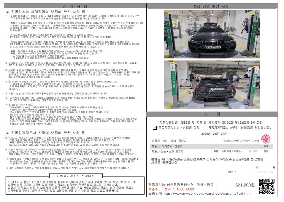 Детальное состояние автомобиля