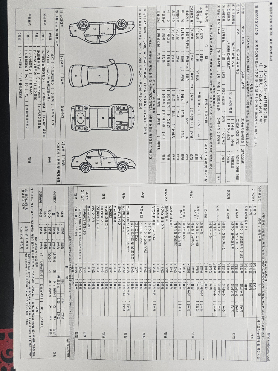 Основная информация и общее состояние / история аварий и ремонтов