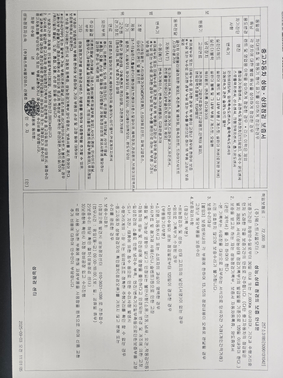 Подробное состояние автомобиля и другая информация