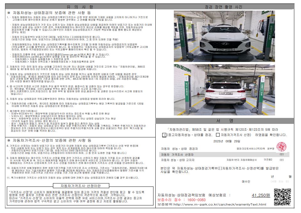 Детальное состояние автомобиля