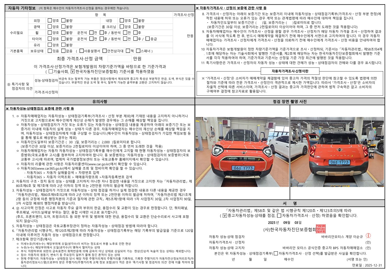 Детальное состояние автомобиля