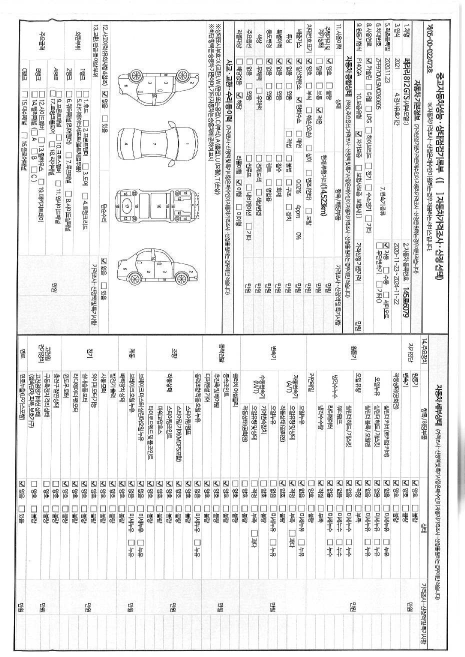 Детальное состояние автомобиля