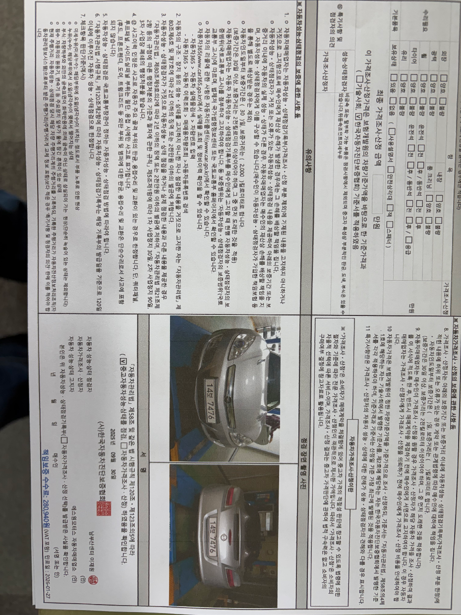 Детальное состояние автомобиля