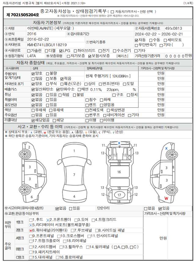 Основная информация и общее состояние / история аварий и ремонтов