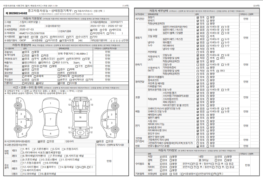 Основная информация и общее состояние / история аварий и ремонтов