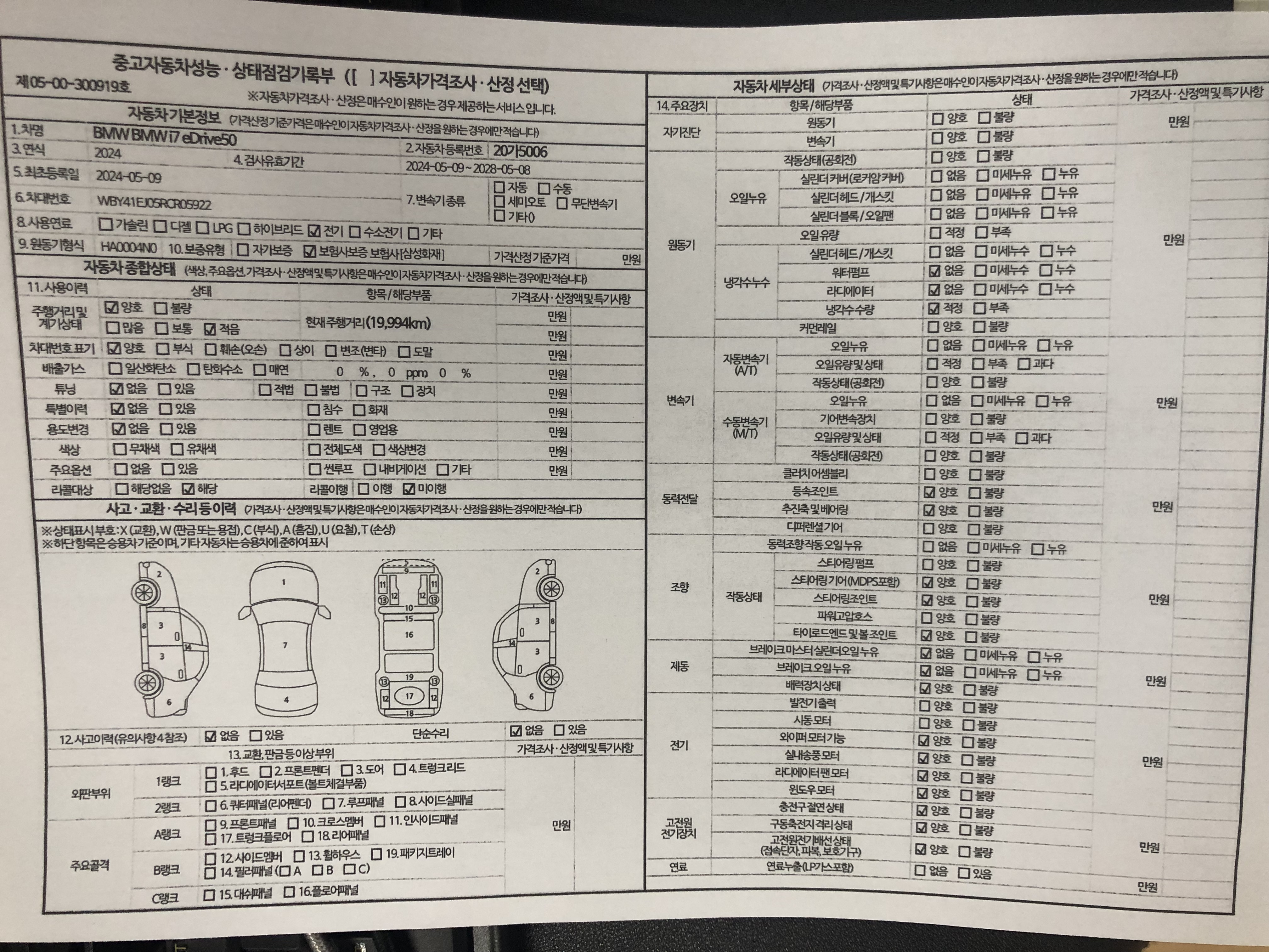 Основная информация и общее состояние / история аварий и ремонтов