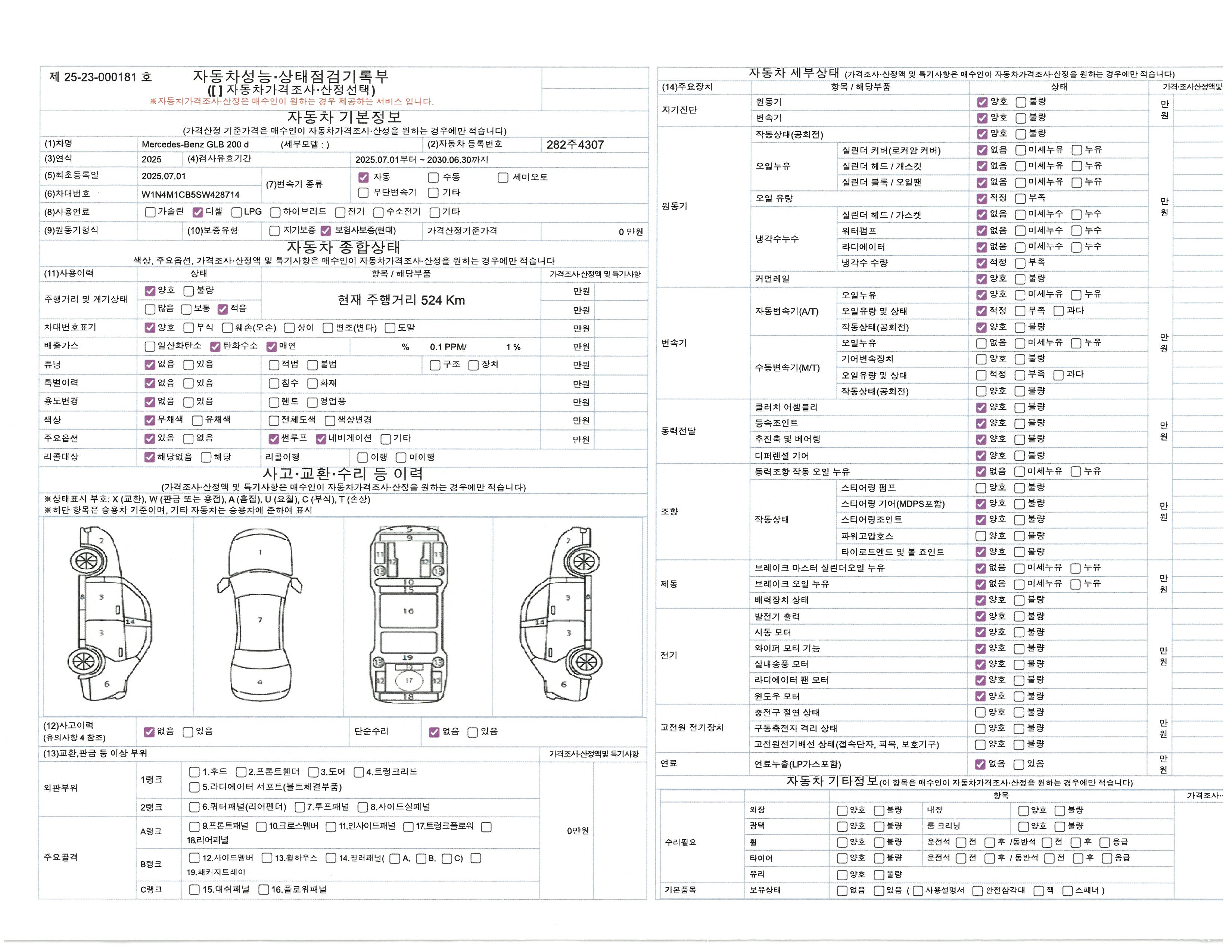 Основная информация и общее состояние / история аварий и ремонтов