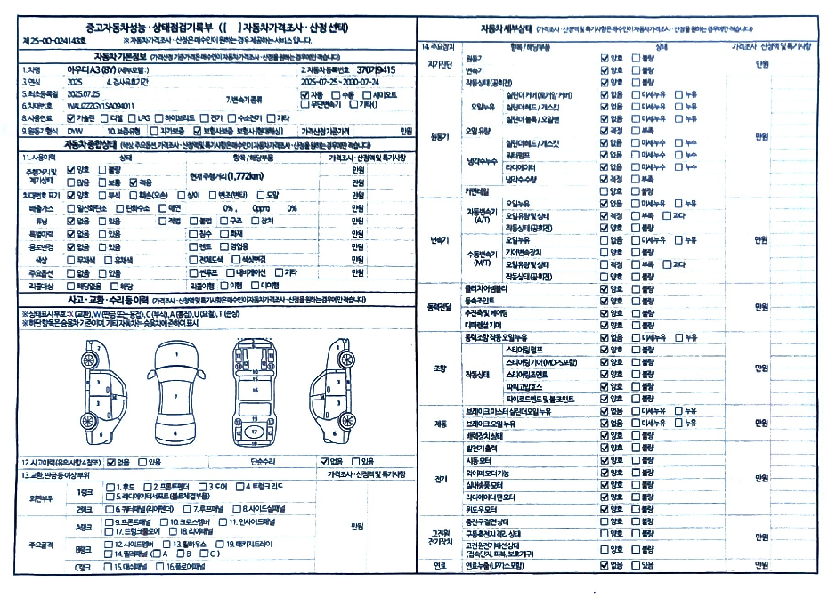 Основная информация и общее состояние / история аварий и ремонтов