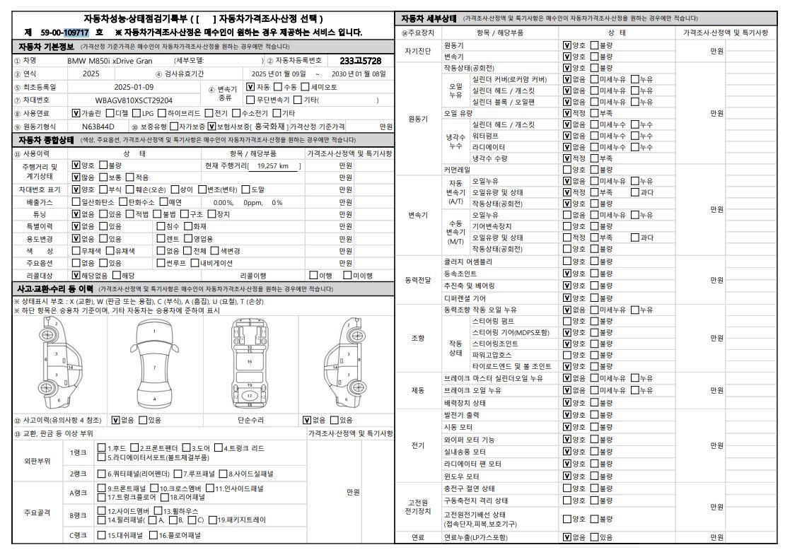Основная информация и общее состояние / история аварий и ремонтов