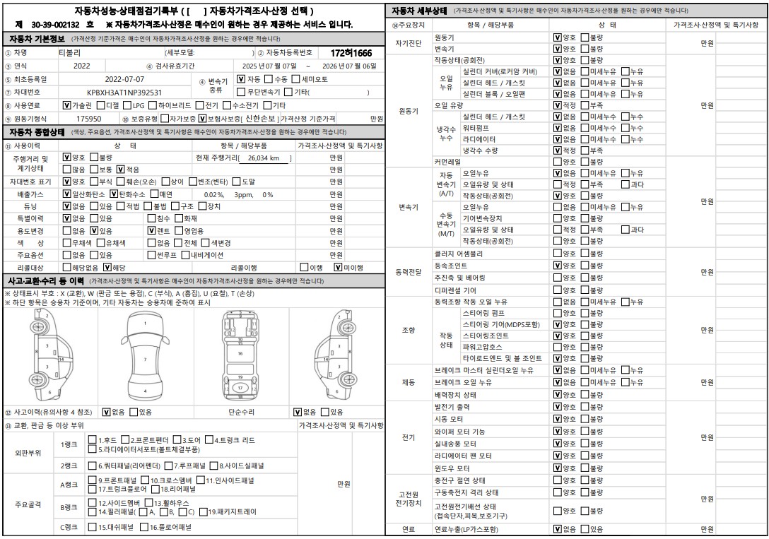 Основная информация и общее состояние / история аварий и ремонтов