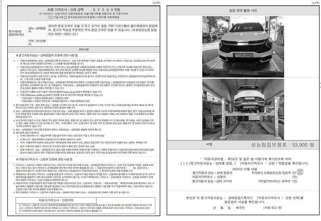 Детальное состояние автомобиля