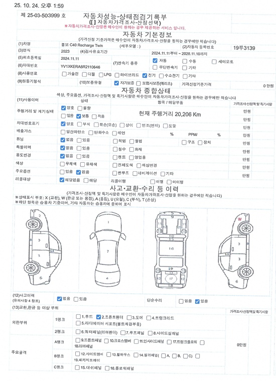Основная информация и общее состояние / история аварий и ремонтов