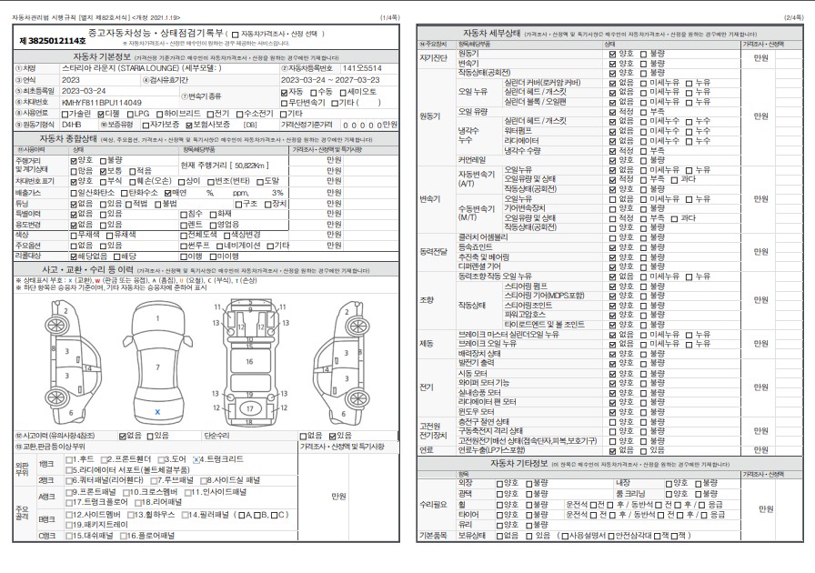 Основная информация и общее состояние / история аварий и ремонтов