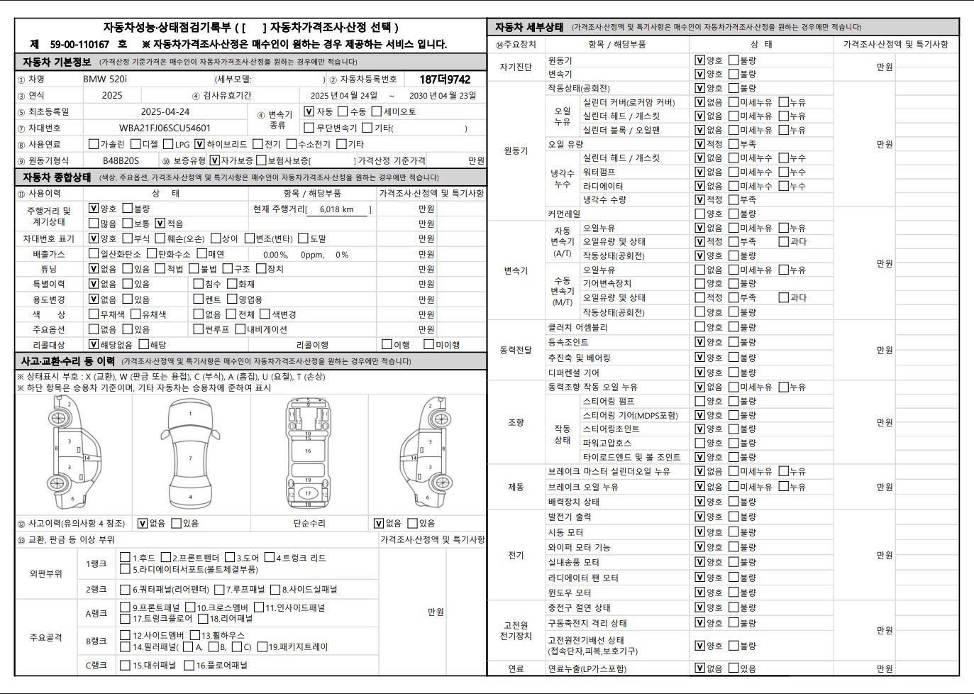 Основная информация и общее состояние / история аварий и ремонтов