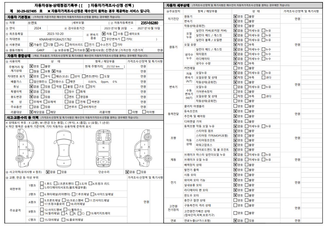 Основная информация и общее состояние / история аварий и ремонтов
