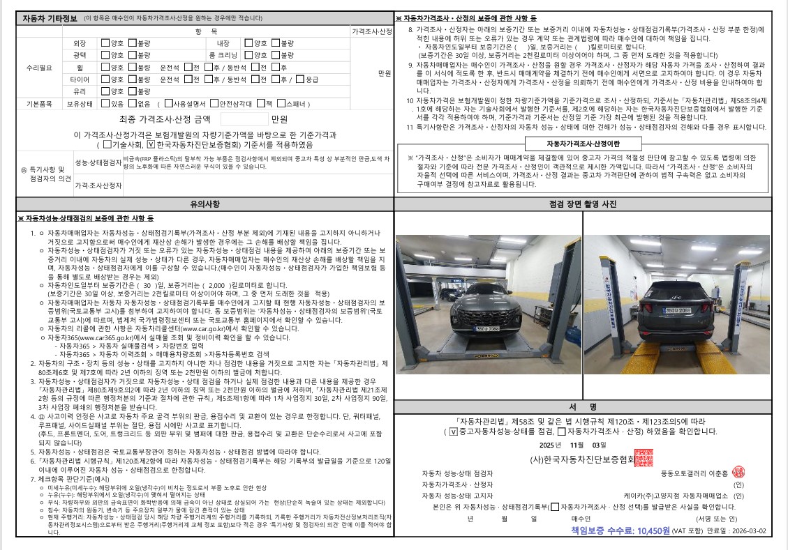 Детальное состояние автомобиля