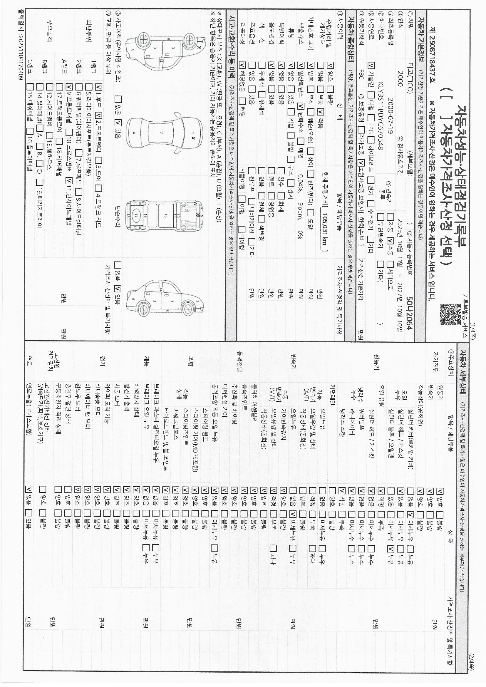 Основная информация и общее состояние / история аварий и ремонтов