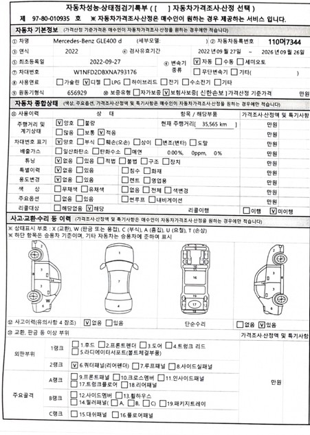 Основная информация и общее состояние / история аварий и ремонтов