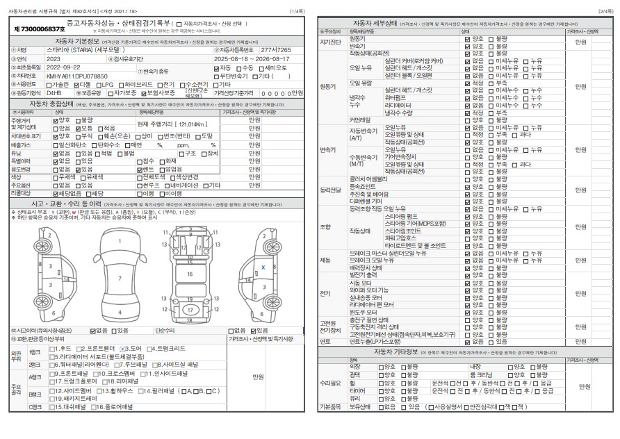 Основная информация и общее состояние / история аварий и ремонтов