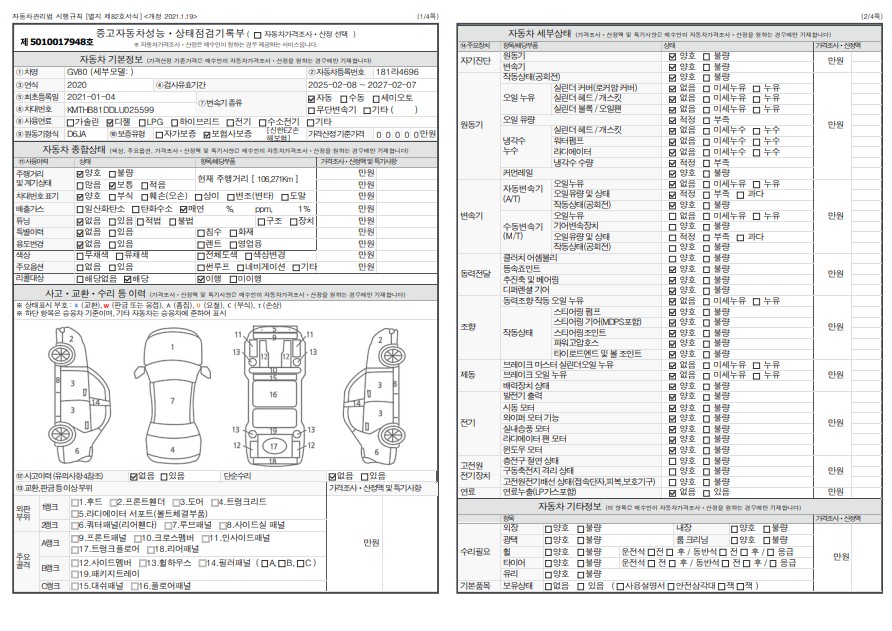 Основная информация и общее состояние / история аварий и ремонтов