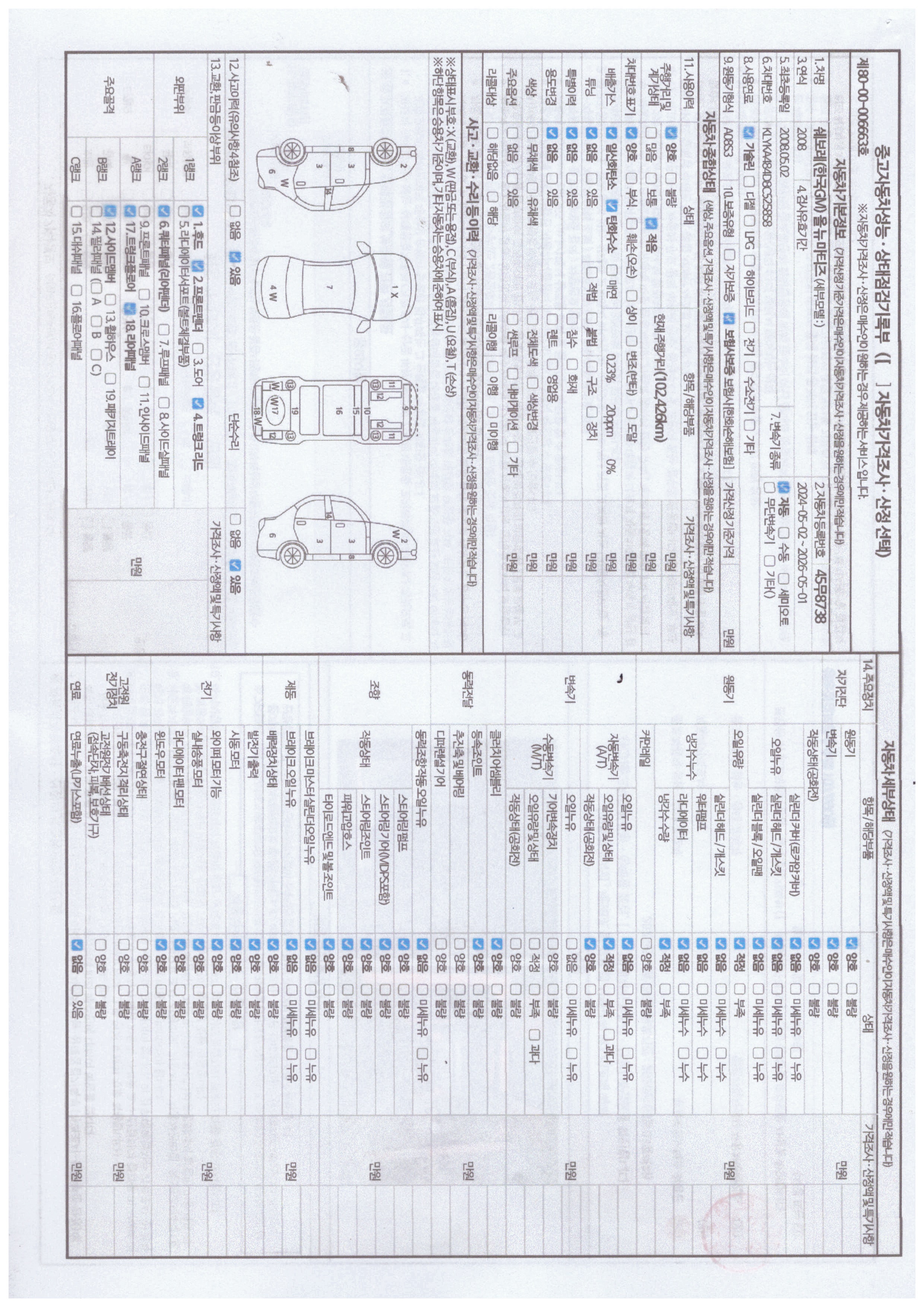 Основная информация и общее состояние / история аварий и ремонтов