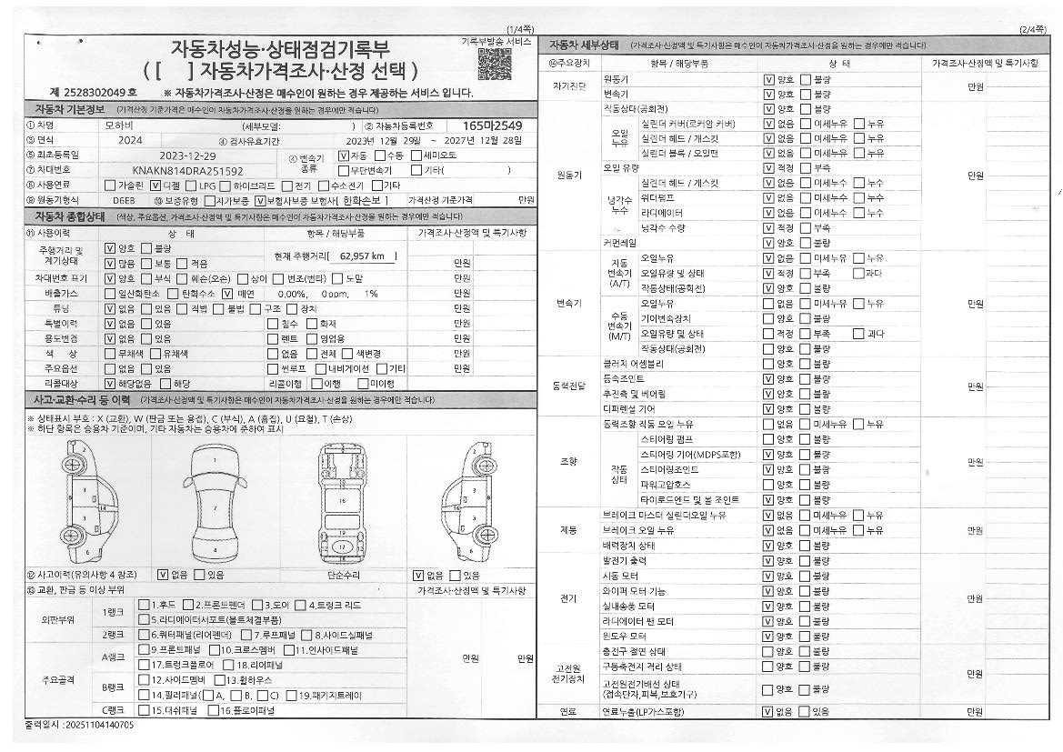 Основная информация и общее состояние / история аварий и ремонтов